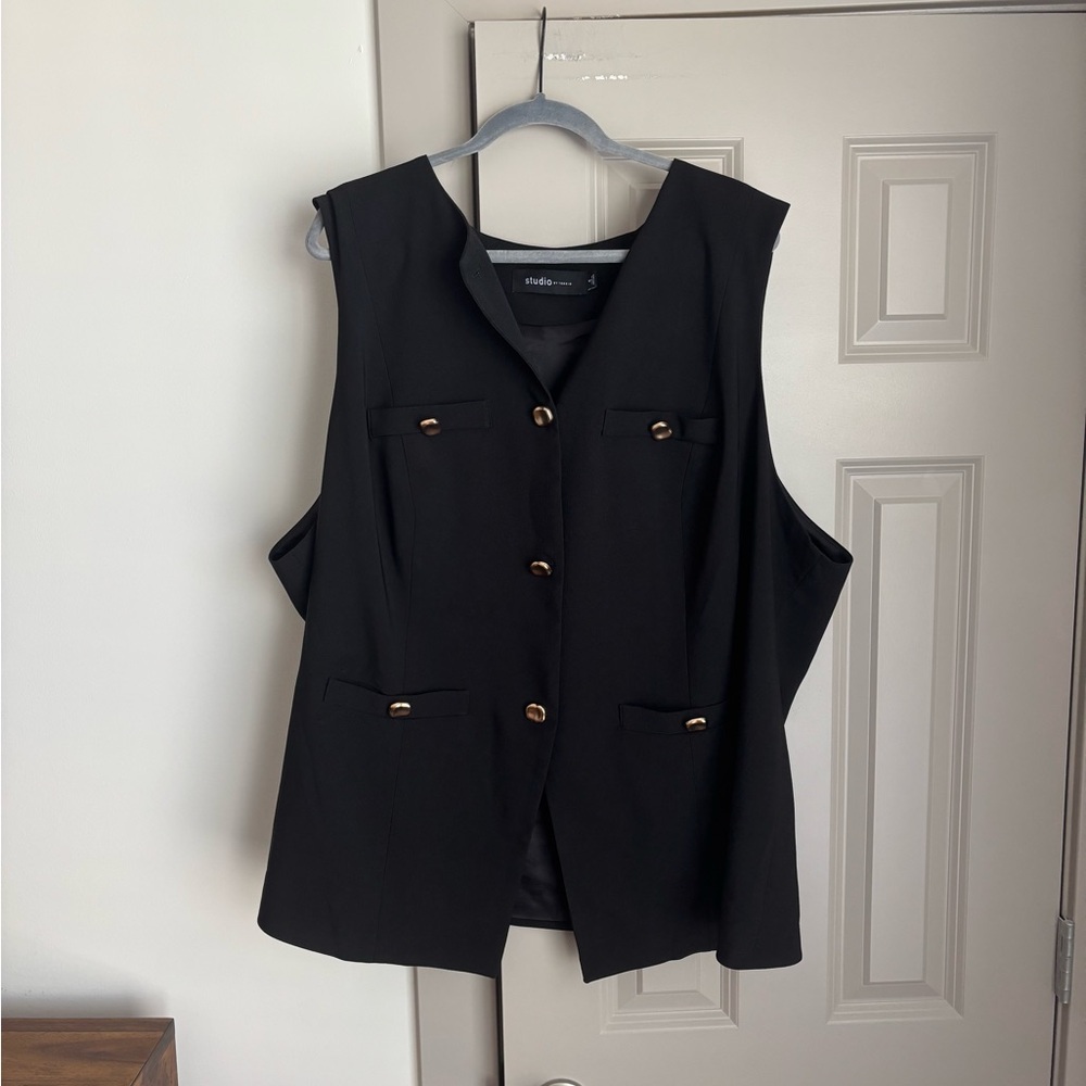 Womens Torrid Peplum Tailored Vest
